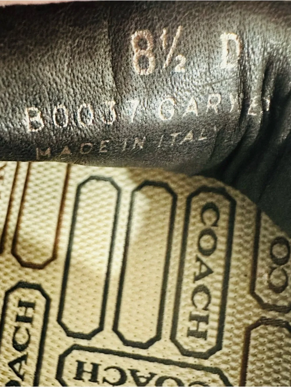 COACH Gary Men's Genuine Python Snakeskin Driving Loafers Shoes Brown 8,5 D - Picture 12 of 13